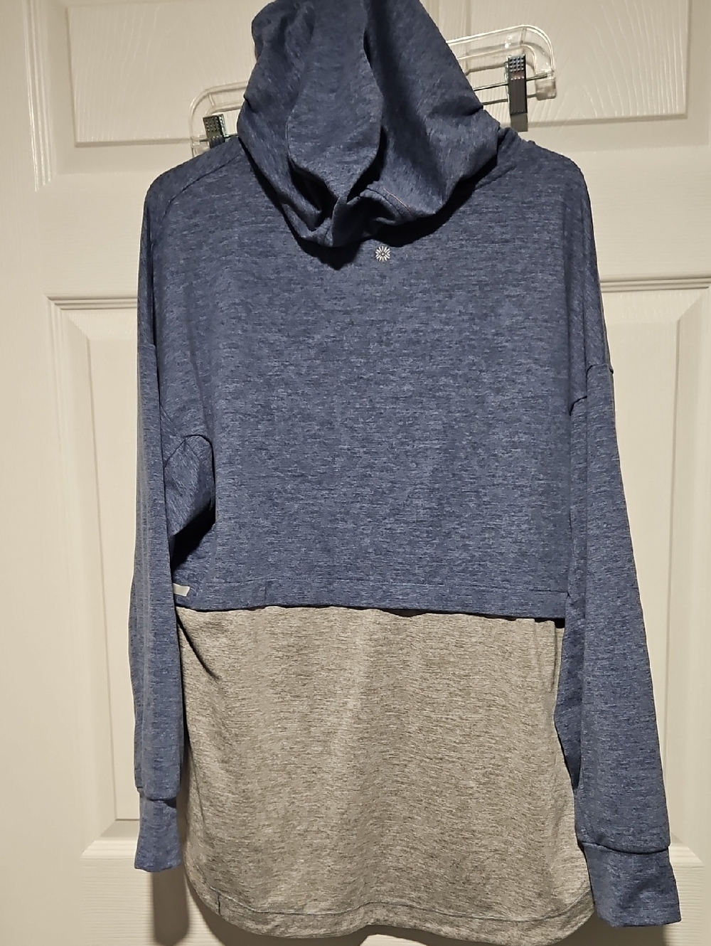 Tangerine Heathered Blue and Gray Logo Pullover